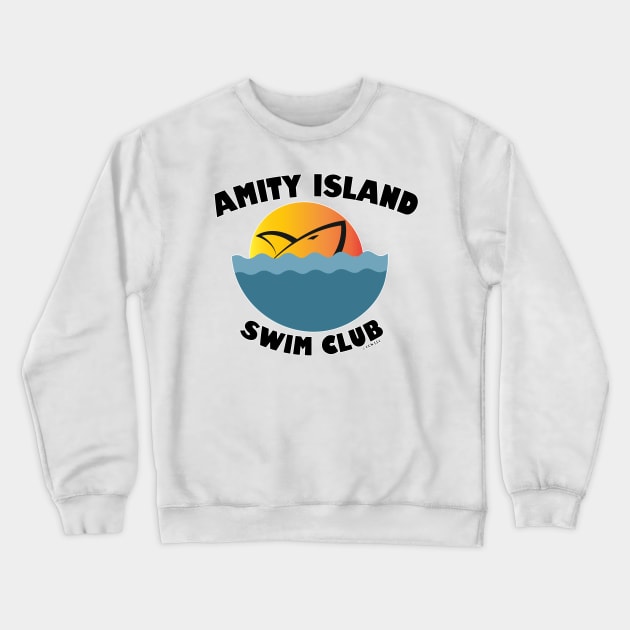 JAWS Movie Amity Island Swim Club Crewneck Sweatshirt by Naumovski